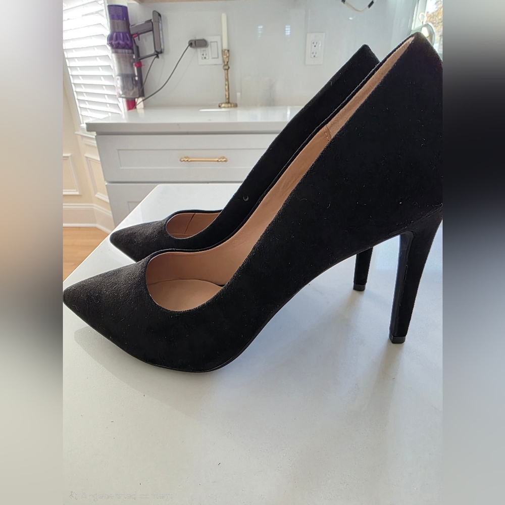 New Black Suede Heels
